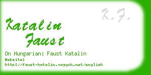 katalin faust business card